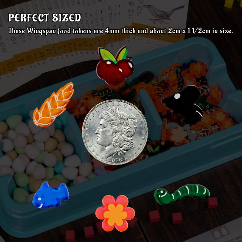 CZYY Wingspan Food Resource Tokens Included Nectar Set of 174 Acrylic Laser Cut Upgraded for Wingspan Board Game - Image 5